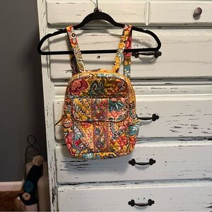 Vera Bradley Vibrant Floral Backpack. Size 11X14.
